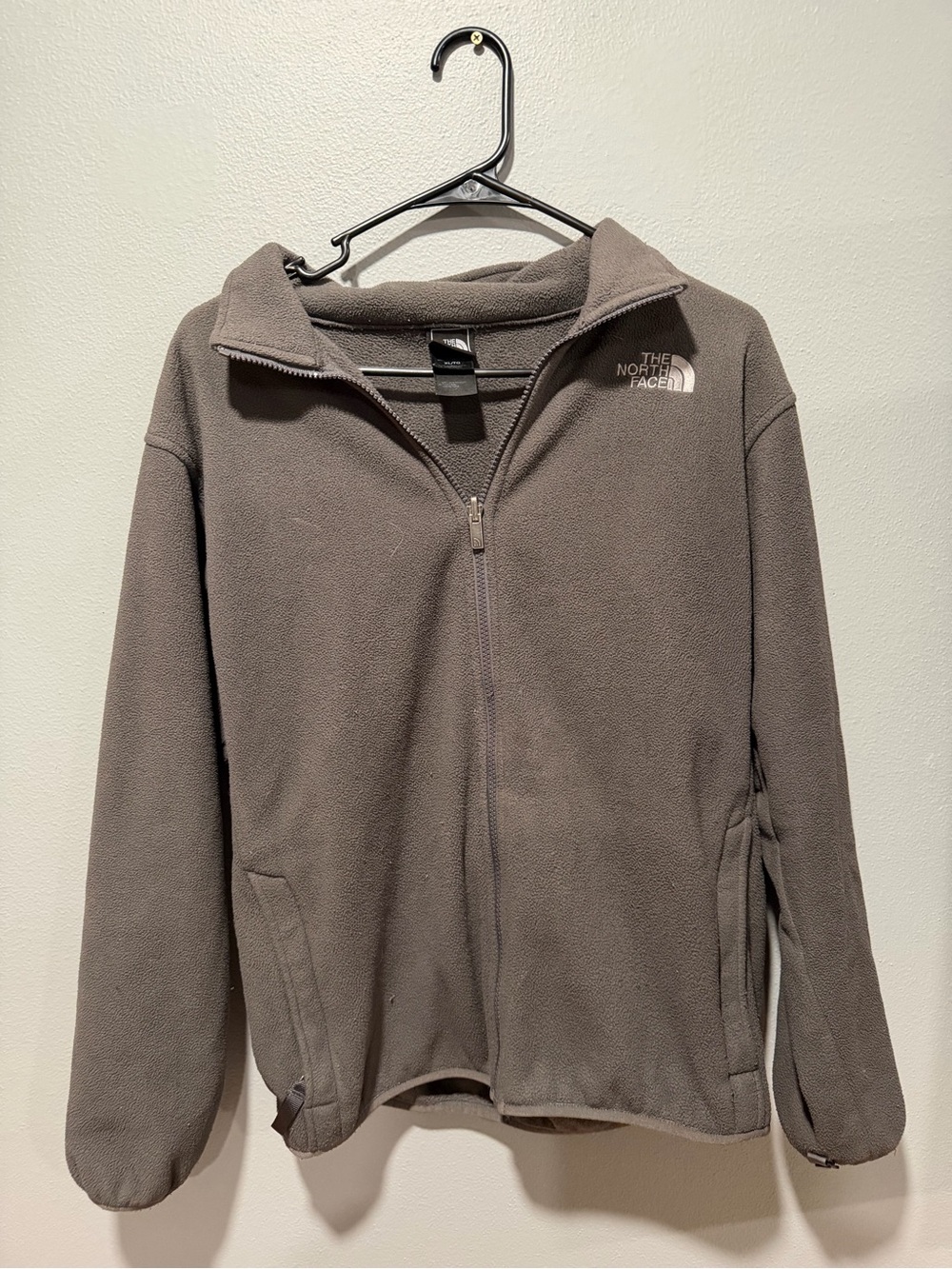 The North Face Boys Grey Fleece Jacket - Full Zip Size XL